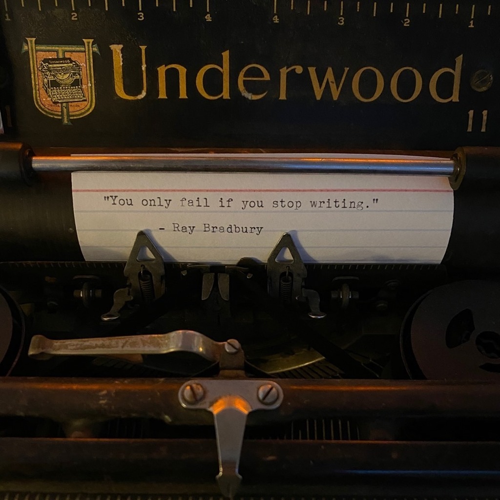 "You only fail if you stop writing."⁠
- Ray Bradbury⁠
-⁠
I just want to say a big, fat thank you to Ray for this quote.⁠
-⁠
I have felt like nothing but a failure this last year as I still haven't finished book 3 in my fairy tale series, and I ha… instagr.am/p/CM7NelQMlkE/