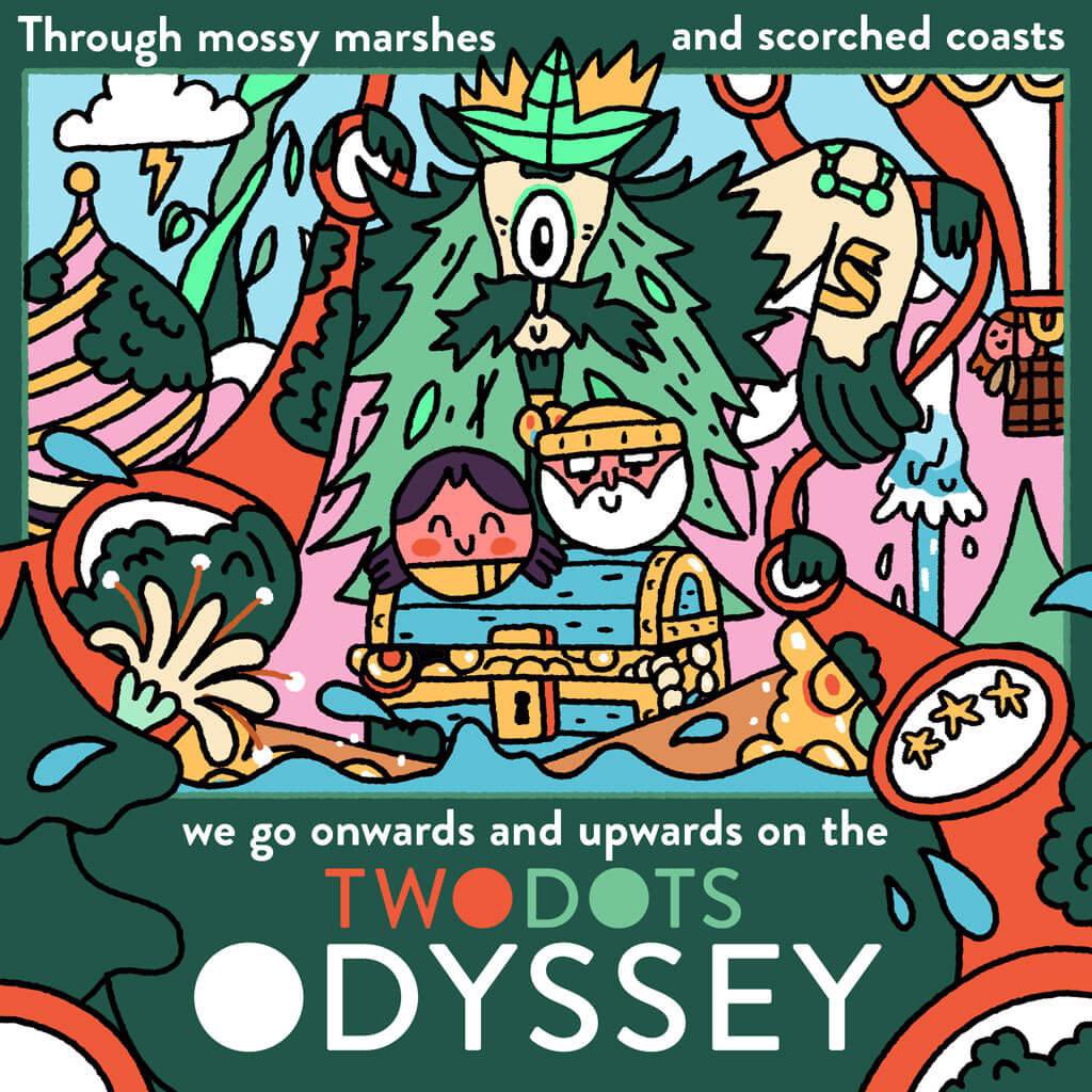 Through mossy marshes and scorched coasts, we go onwards and upwards on the Two Dots Odyssey! #TwoDotsScavengerHunt playtwo.do/ts #twodots