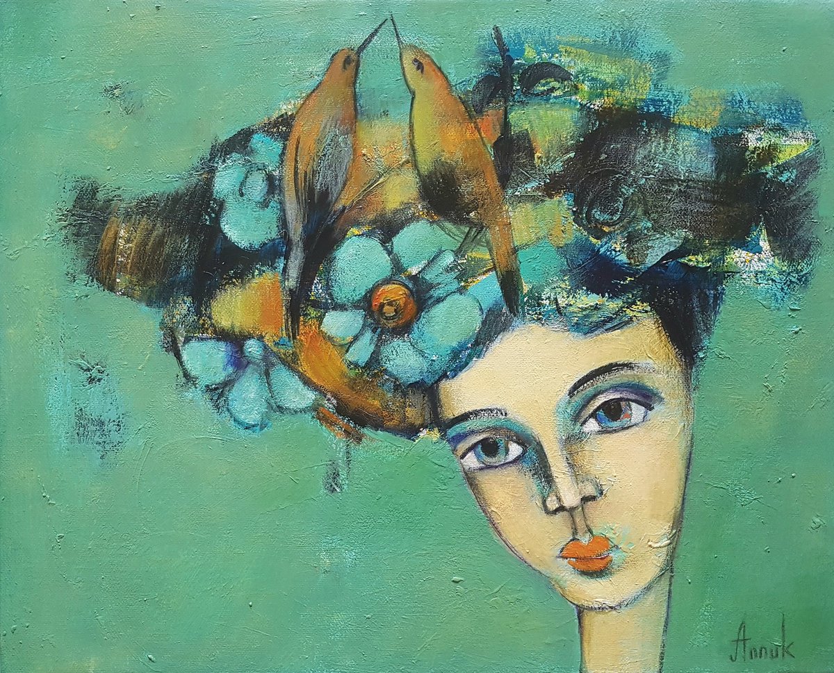 AnnukArt's tweet photo. Song for spring! 

Size 40/50 cm. Acrylic on canvas. Available for worldwide shipping. 

#birdpet #birdlovers #birdlover #birdpainting #girlwithbird #birdgirl #birdgirls #birdartwork #birdart #birdonabranch #armenianart #armenianculture #birdkeeper #petbirds #petbird #armenia https://t.co/KraadgydO1