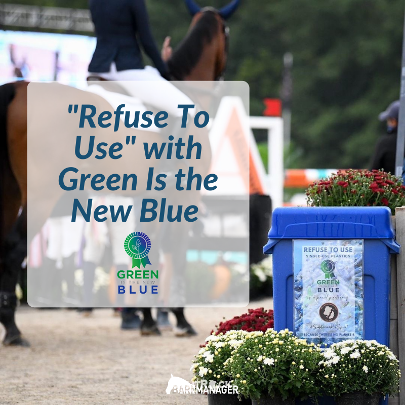 How environmentally conscious is your stable? Head to the BarnManager Blog to read the latest from our friends at Green is the New Blue to identify 10 ways you can "Refuse to Use" single-use plastics in your barn! ➡️ buff.ly/3vXMVeK