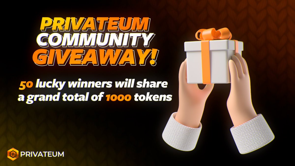 Privateum Community Giveaway!

Privateum is happy to announce our community giveaway, 50 lucky winners will win a grand total of 1000 PVM tokens!

gleam.io/bnESX/privateu…
