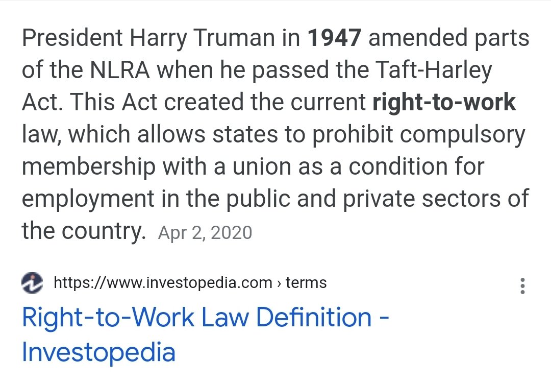 WCCACoalition's tweet photo. Why #VoteNoPRO (not just #NoABCforUSA):
The ABC test from the 1935 Wagner Act was removed in 1947 due to RIGHT TO WORK laws that @TheDemocrats are trying to strip from this great nation.
Don't let history keep repeating.
#ENDclassificationTESTS
https://t.co/tLxpNSKwqc πΊπΈ https://t.co/jFryCvOgAm
