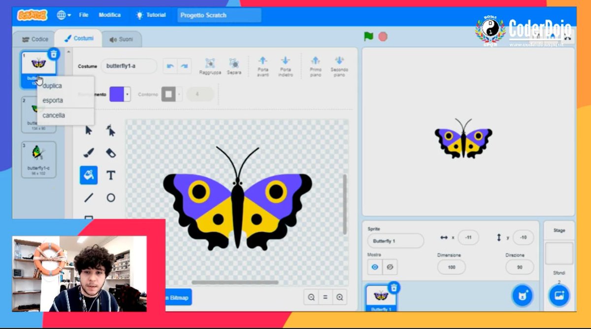 CoderDojoSPQR's tweet image. La primavera robotica è qui 🌷🤖🦋! Che la prima sessione di #Scratch abbia inizio!
🔴Potete seguire la sessione di #Scratch LIVE sulla nostra pagina Facebook o sul nostro canale Youtube ➡️ bit.ly/3rsKeOP
#coderdojo #onlinespringdojo
@MindSharingTech