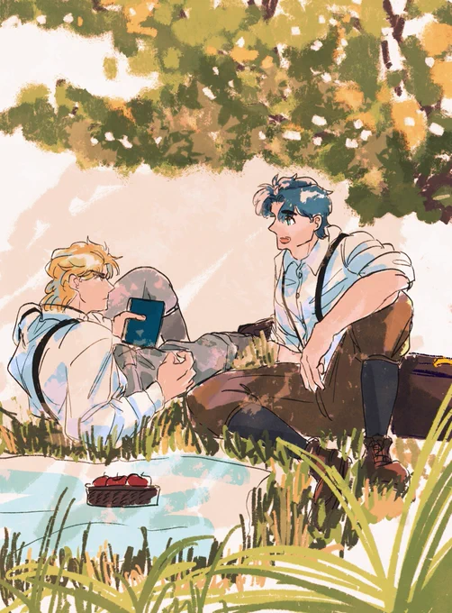 束の間の平穏
 #ディオジョナ版深夜の真剣お絵描き60分一本勝負 