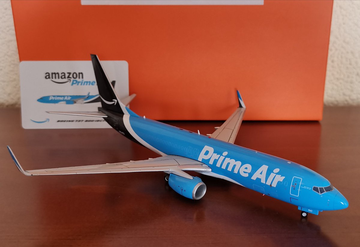 pedrospotter's tweet photo. #BuenasTardes #Unboxing parte 2 😁 aquí está el modelo de #Boeing:
#JCWings
#Escala1200
#EW2738006
B737-83N(BCF)(WL) (N5147A)
#PrimeAir
#Amazon
#miniaturas #Diecast #modelismo #maquetas #diecastplanes #coleccionismo #scale1200 https://t.co/bUTBR8aIsK