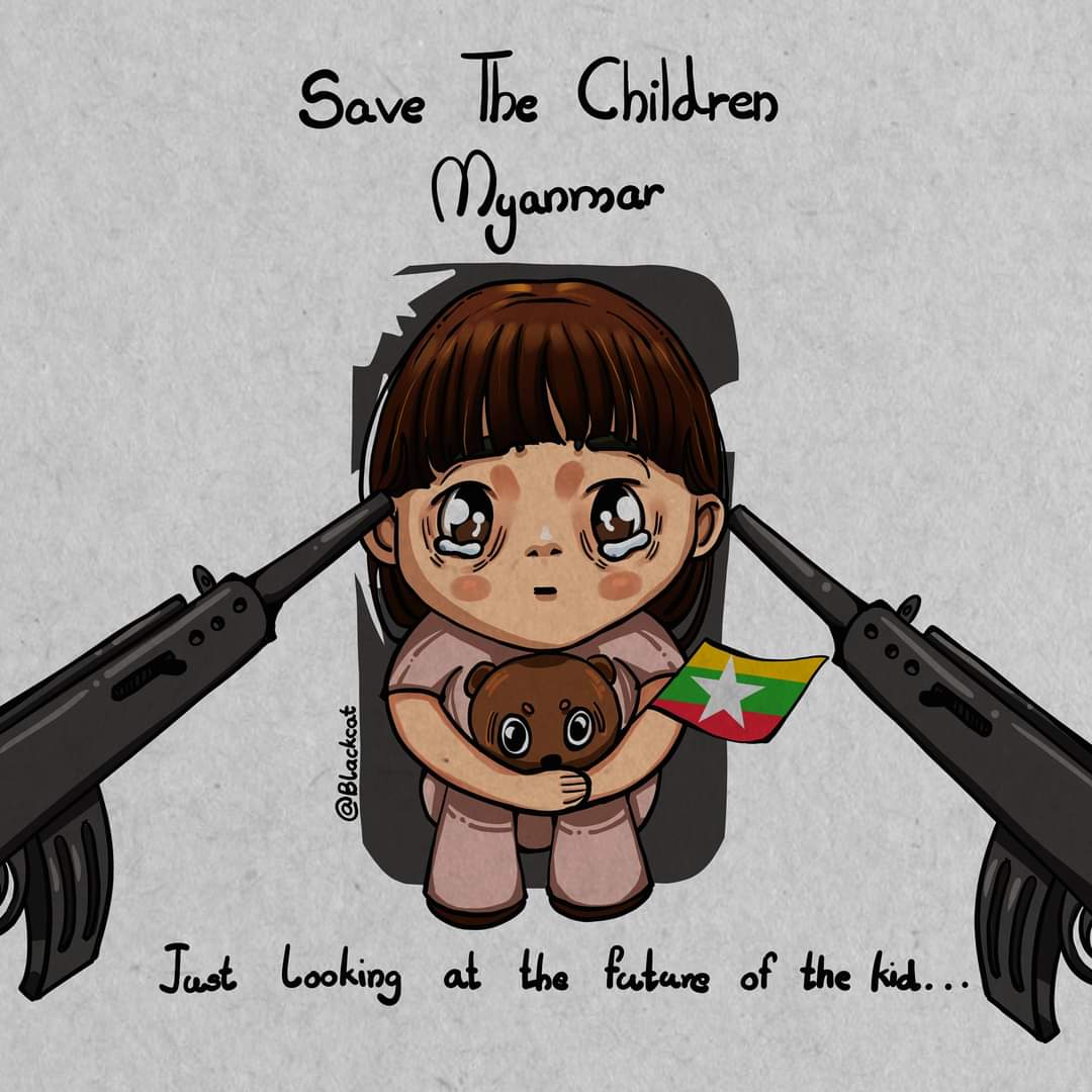 Mpptun's tweet photo. In Myanmar, the police are shooting our children with live ammunitions. The children died in their parents' arms. 
How tragic is this!!
Please save the children of Myanmar. We urge international communities to take actions asap.
#WhatsHappeningInMyanmar 
#CrimesAgainstChildren https://t.co/2gFNHtjzik