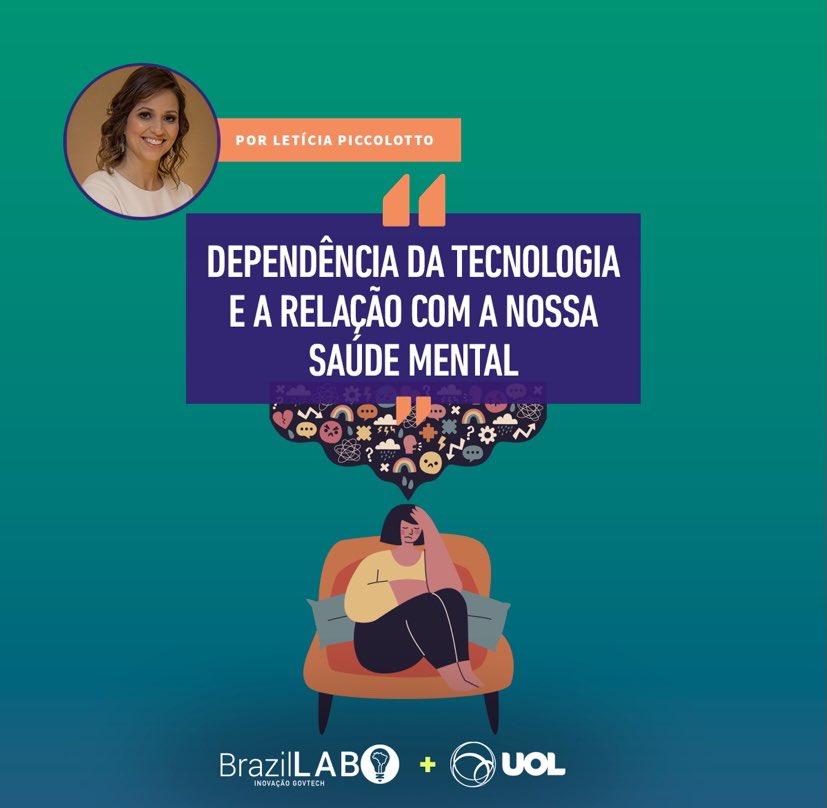 Em virtude do isolamento social estamos cada vez mais dependentes da tecnologia e da internet. É preciso reconhecer que a nossa saúde mental depende dessa relação com o uso da tecnologia, internet e das redes sociais. 

Falei sobre o tema no <a href="/tilt_uol/">Tilt UOL</a>: bit.ly/3da4EXL