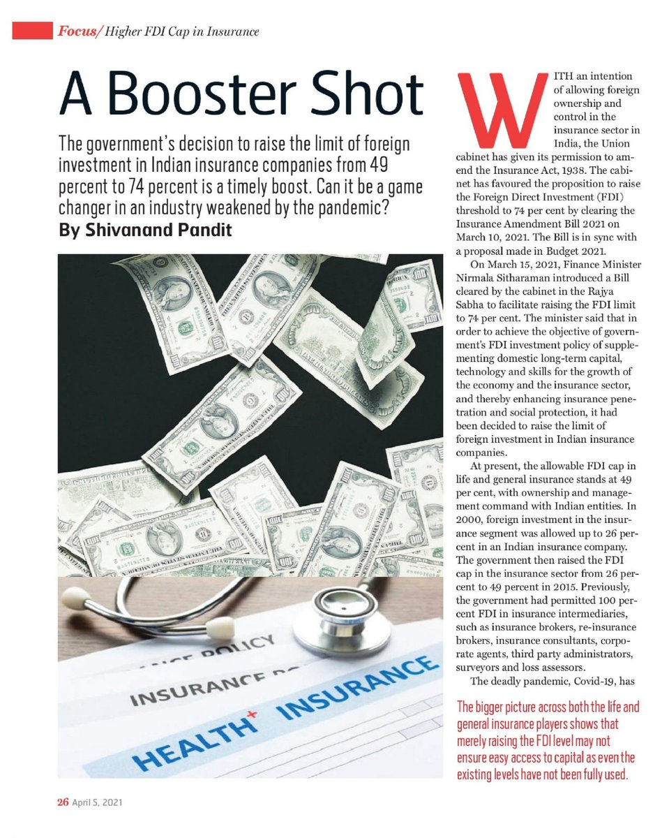 goapandit's tweet image. My article in INDIA LEGAL magazine
#fdi #insurancestrikeagainstprivatisation #InsuranceStrike #NirmalaSitharaman #India #ICAI
