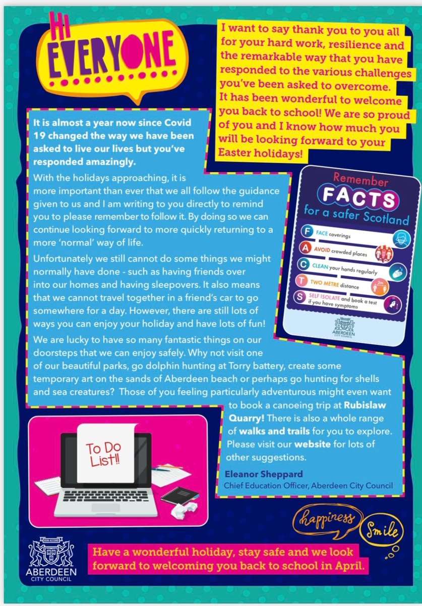 From the Chief Education Officer to all the children <a href="/EduAberdeen/">Education Aberdeen</a> <a href="/AberdeenCC/">Aberdeen City Council</a> <a href="/KingsfordSch/">Kingsford School</a>