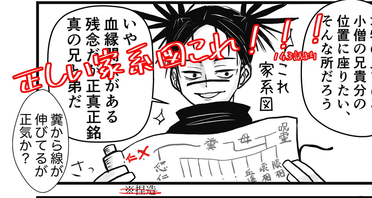 そういえば正しい家系図判明したんだった。
これこれ! 