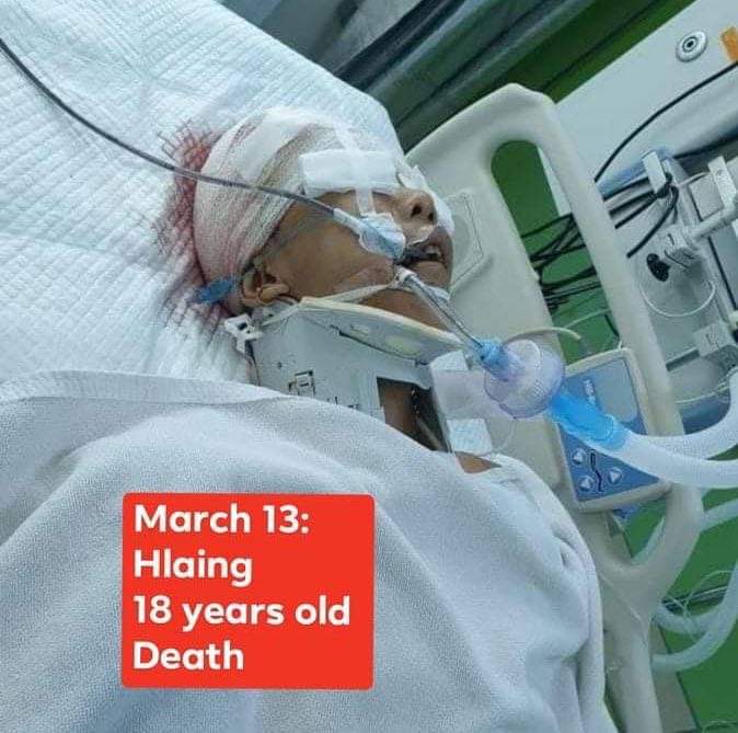 AyeChannMinn's tweet photo. Tw // death
On March13, 18 year old student was shot to head and passed away  in Hlaing, Yangon.
ANTIFASCIST REVOLUTION

#CrimesAgainstChildren
#WhatsHappeningInMyanmar https://t.co/YFfRjV8oLZ