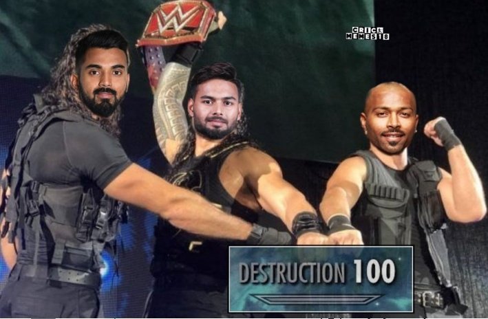 HrishabhTiwari7's tweet photo. #INDvENG
#IndvsEng
#RishabhPant  #KLRahul  #HardikPandya 
Umpire Virender Sharma tries his level best to stop destruction.😕.
But these three❤❤
In second match:- https://t.co/KpNZsyfihZ
