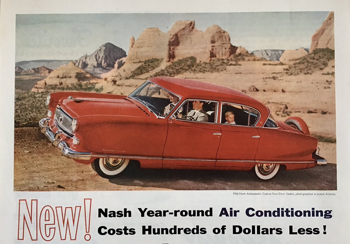 ClassicCar_Ads's tweet photo. Pretty good sales pitch.
#nash #Ramblers #cool #classiccarads #classiccars #oldcars #antiquecar #vintageadvertising #illustrationart #vintage #retro #petroliana #automobilia #vintageads #ads #oldads
#airflyte #metropolitan https://t.co/YxQHoUmYiY