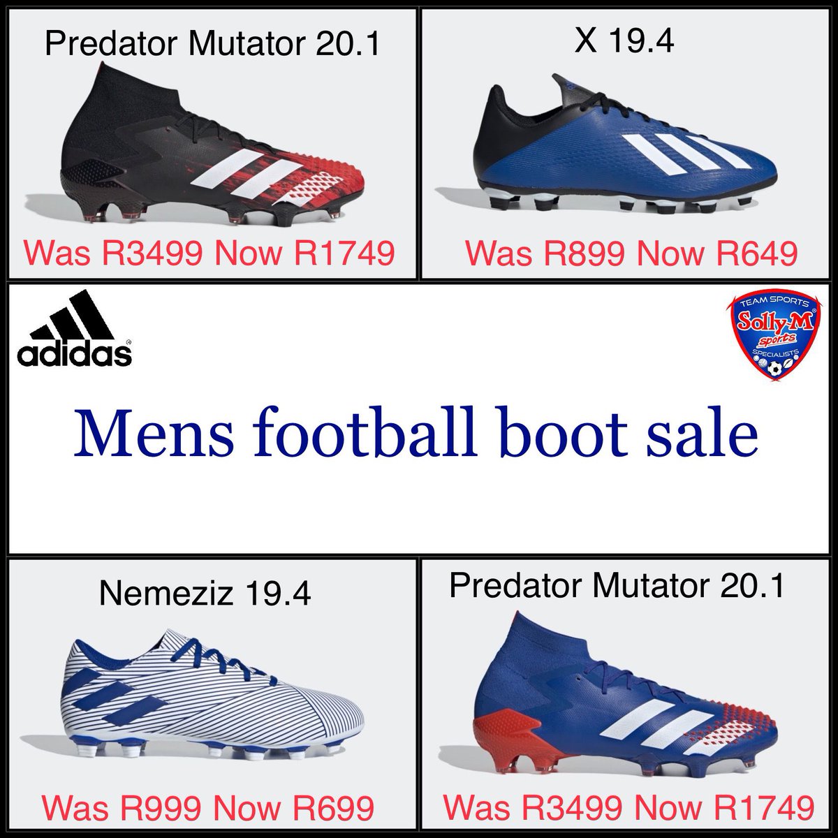 solly m soccer boots prices