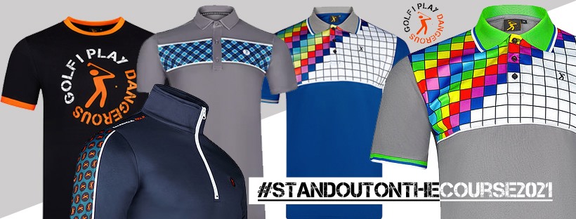 DangerousGolf's tweet photo. #StandOutOnTheCourse with Dangerous Golf! With golf courses in England opening next week, make sure you kit yourself out with our latest range, with more great stand out offerings to come in 2021! https://t.co/DQo5qQMoSM