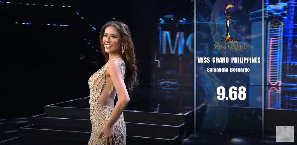 ABSCBNNews's tweet photo. JUST IN: PH bet Samantha Bernardo is in the Top 5 of Miss Grand International. https://t.co/RJjnWTx7cr