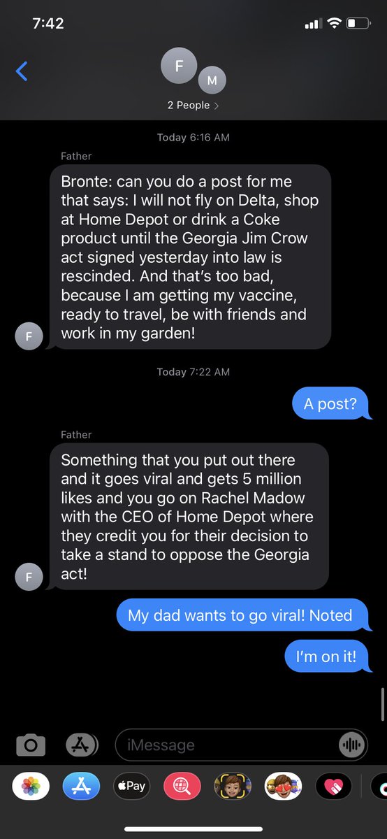 Boomer activism is alive and well! Happy to help, dad.