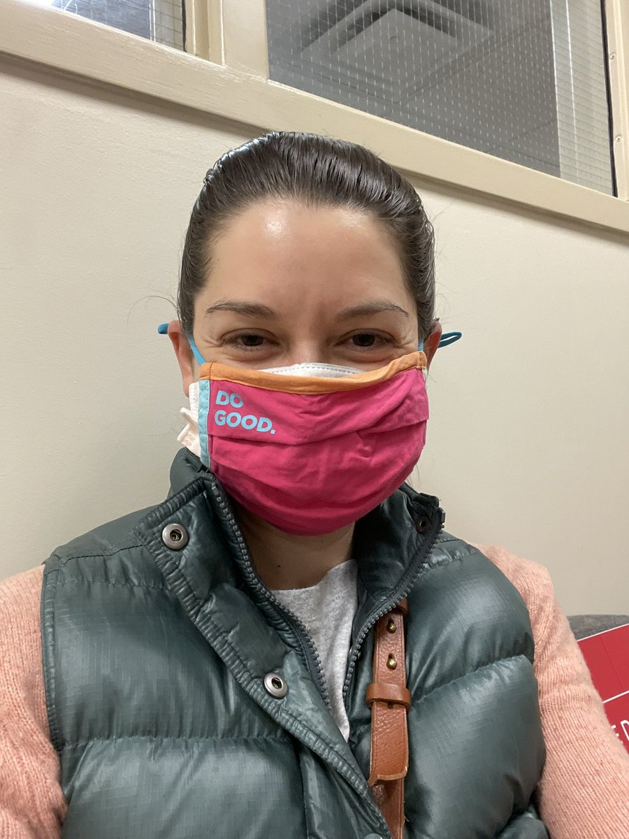 ebrolston's tweet photo. 1st dose done! 😌#PfizerVaccine https://t.co/a4LNFCGVrt