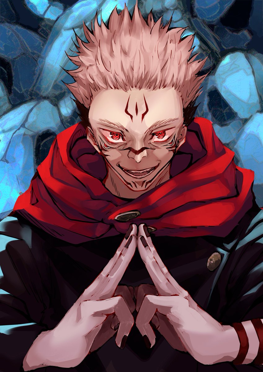 呪術廻戦、五条先生と宿儺しかまだ描いてないけど男キャラの描き方模索してる・・・