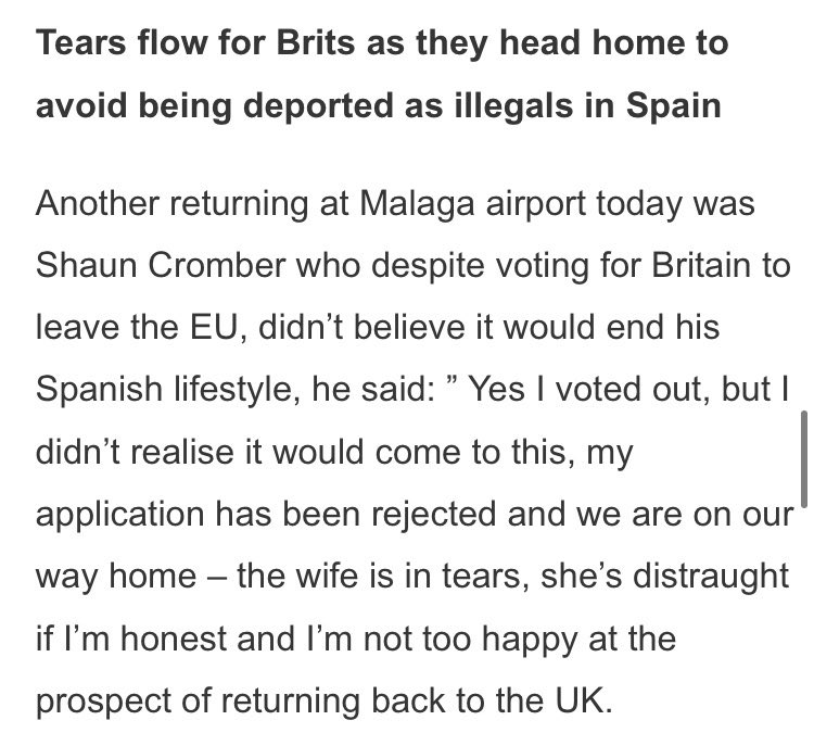 Michael Gove was asked about this directly in 2016 and he was adamant there would be no disruptions to UK citizens living in EU countries.

This is a government choice. Plain & simple. They insisted on ending our citizens’ #FreeMovement rights.