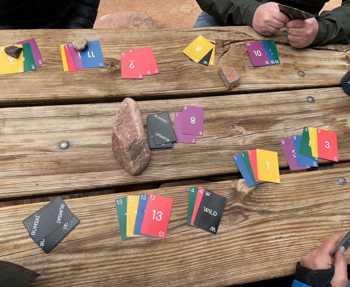_CardBoardGames's tweet photo. Just a little RUMSKI at the bottom of the Grand Canyon. You can head down to the bottom to play the deck we left for hikers at Phantom Ranch, or just use PLAYRUMSKI20 for 20% off your own copy! @GrandCanyonNPS #grandcanyon #phantomranch #cardgames https://t.co/lMyoBO5hya