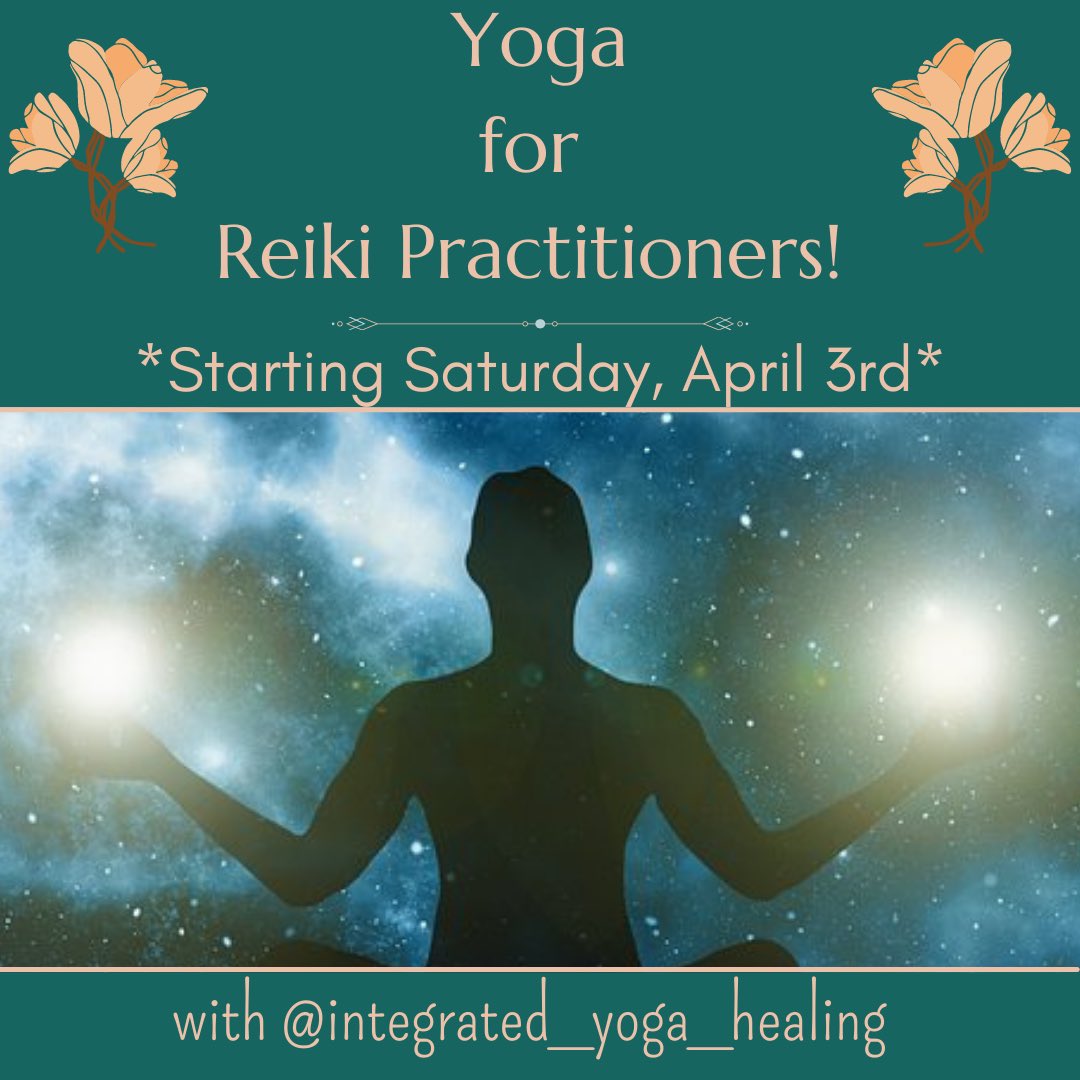 melaney_wolf's tweet photo. Yoga for #reiki practitioners starts next weekend! Bi-monthly classes to help strengthen your reiki practice. Book now at https://t.co/NWMc4YMM9n

#reikihealing #reikipractitioner #reikimaster #energyhealing #yogapractice #yoga #Mindfulness #Mindset #meditation #Chakra https://t.co/ZklEqkOcjR