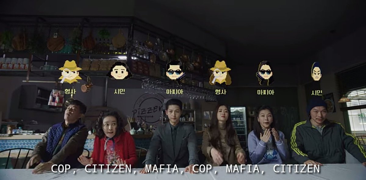 kdramadaisy's tweet photo. vincenzo cassano, a mafia playing a mafia game getting a mafia role 🤣🤣🤣 he keeps denying though
#VincenzoEp11 https://t.co/AmBqtyaOtM
