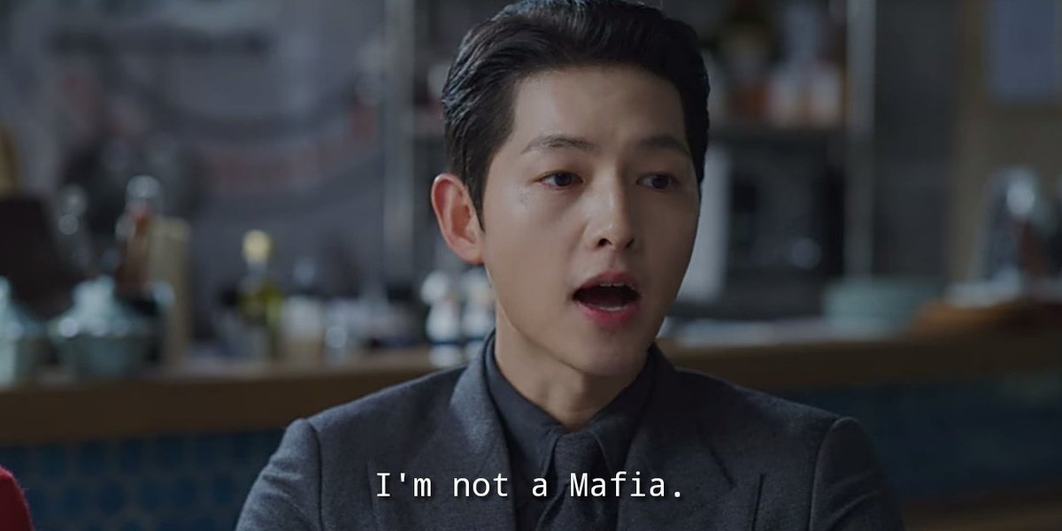 kdramadaisy's tweet photo. vincenzo cassano, a mafia playing a mafia game getting a mafia role 🤣🤣🤣 he keeps denying though
#VincenzoEp11 https://t.co/AmBqtyaOtM