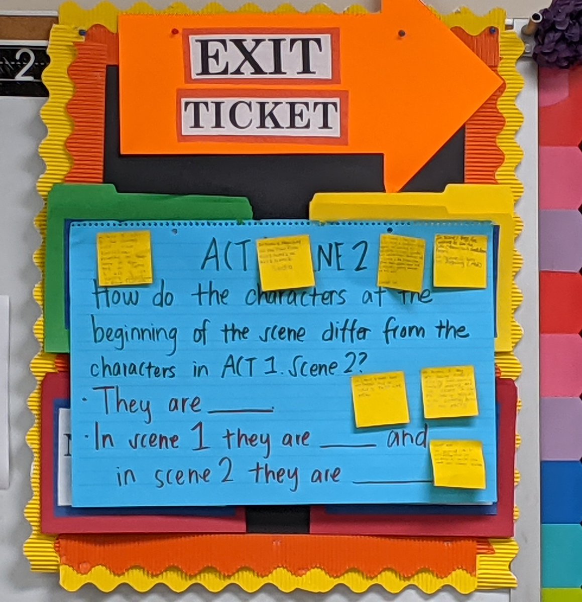 emytomita's tweet photo. Great anchor charts & sentence stems & KUBS & #ExitTickets in @MrsMcCraw2020 5th grade class about @Amplify #MidsummerNights #Shakespeare @Hill_AISD Love that she left tracks of her class discussions on charts using sticky notes #greatideas2copy @whiteconstance1 @pearsonteaches https://t.co/mglJURK50R