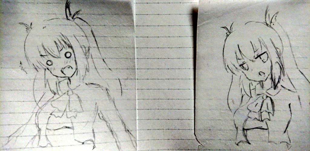 古代の落書き
ギャルゲにありがちな表情差分が描きたかったんや…… 