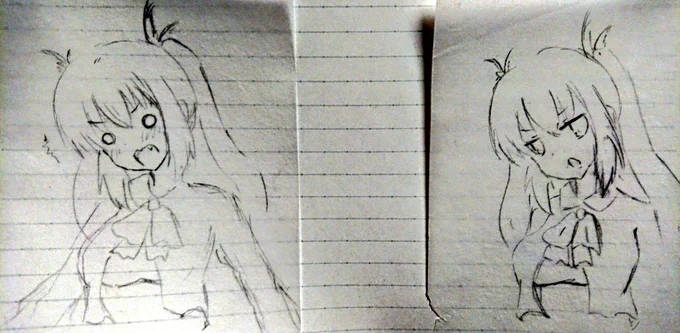 古代の落書き
ギャルゲにありがちな表情差分が描きたかったんや…… 