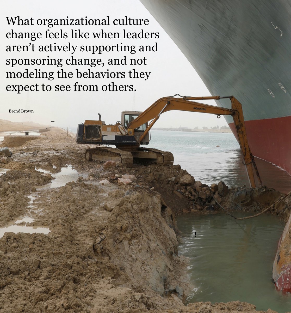 Change is uncomfortable and hard as hell. When leaders expect others to change without participating + holding themselves accountable  - it’s almost impossible. When leaders show up and model the vulnerability required for transformation change - it’s often unstoppable.
