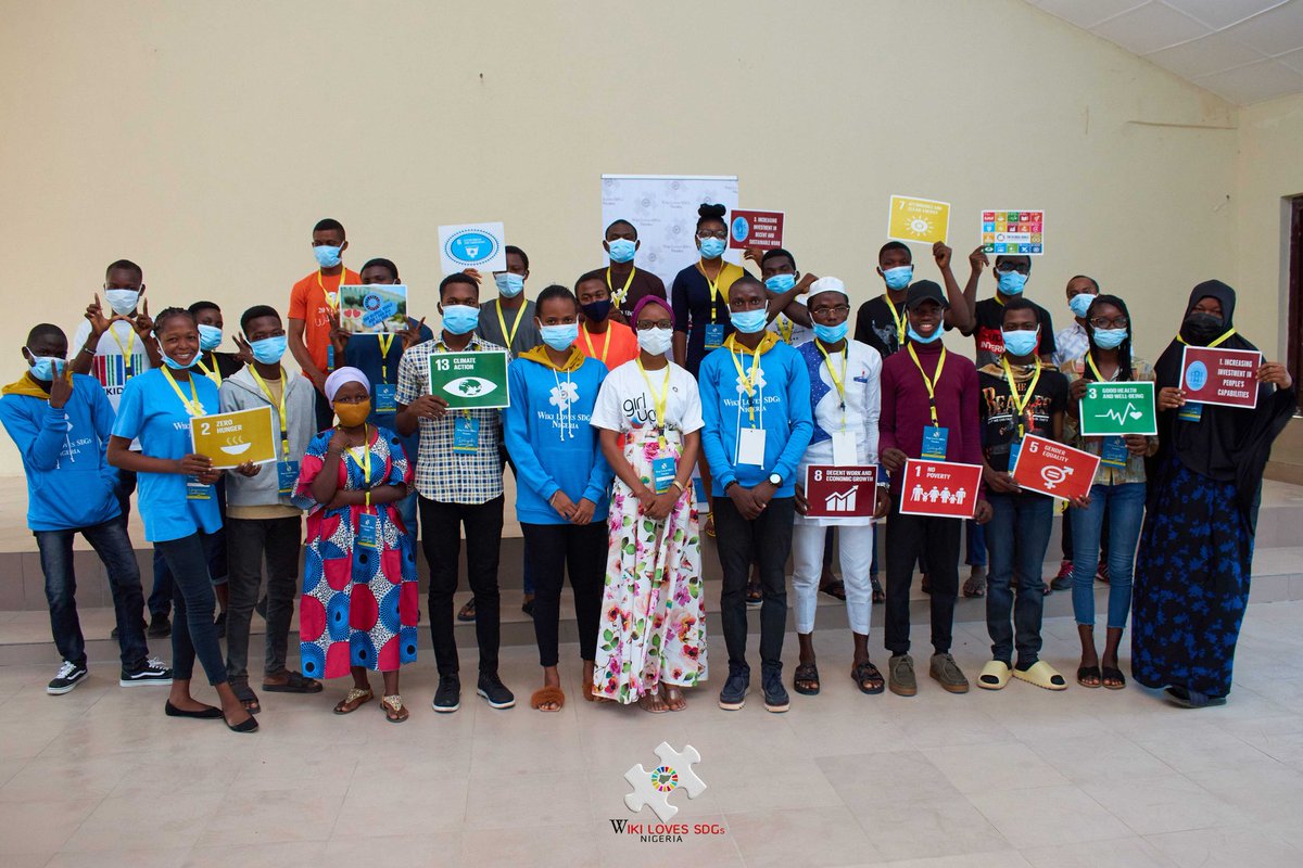 TheJamesPopoola's tweet photo. Yaaay! We had the first Wiki Loves SDGs Nigeria Edit-a-thon!
Thank you all for being part of this project.
You can still participate in the edit-a-thon!
Amazing prizes awaits top 9 editors.
@SavofnsUriel
@humanitarian_bs
#WikiLovesSDGsNG #Wikipedia #WikimediaNG #SDGs https://t.co/Lr1NFw8YzQ