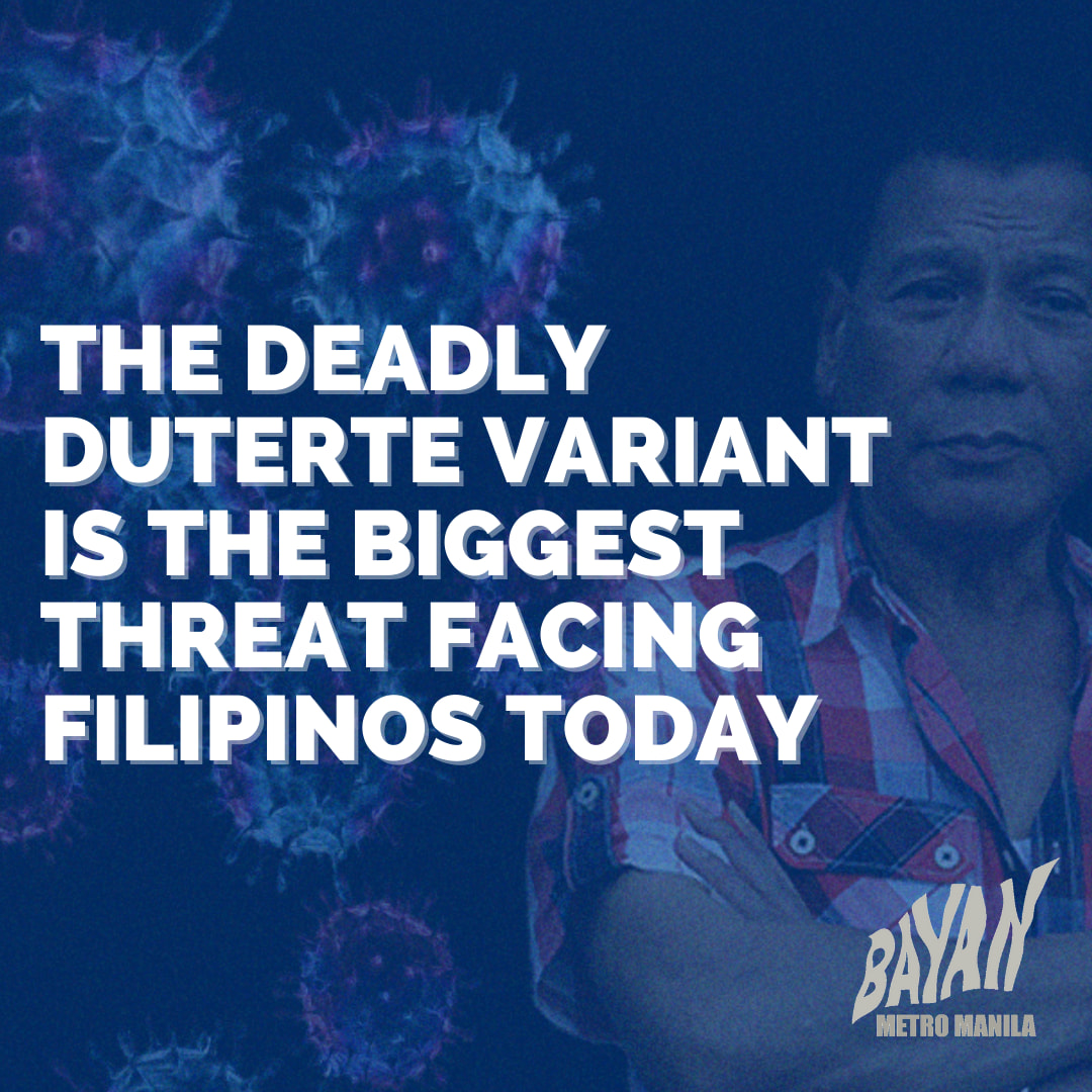 bayan_ncr's tweet photo. Reviving the ECQ and extending the world’s longest lockdown will continue to be counterproductive as long as the militarist approach is used to deal with the pandemic.

https://t.co/tvouToNddL

#DutertePalpak #DuterteResign https://t.co/tLLstqlrMZ