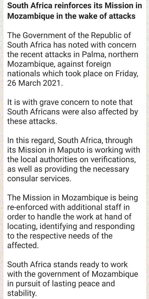 KhayaJames's tweet photo. SA reinforces its mission in Mozambique. #SAMoz https://t.co/71a4Xb3nuJ
