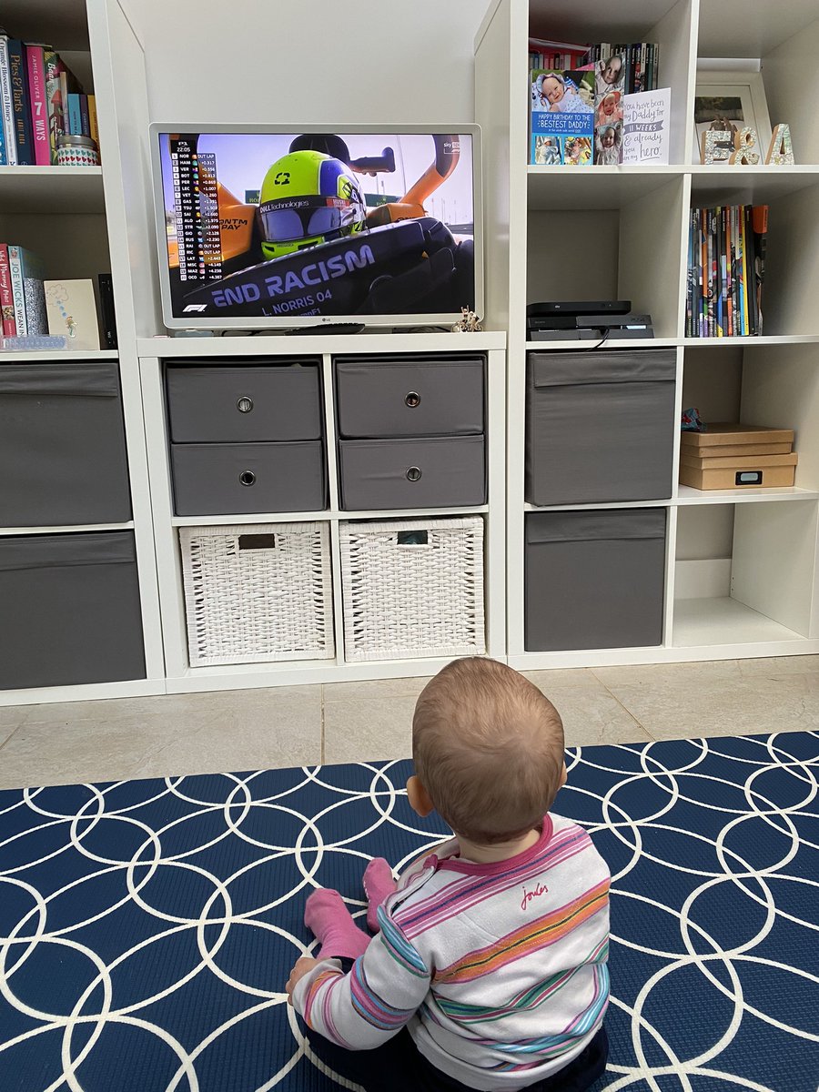 emswoodward's tweet photo. @LandoNorris @McLarenF1 Lando has a new fan! #BahrainGP #soexcitedforf1 #lyla #likemummylikedaughter https://t.co/kQRVcOLexN
