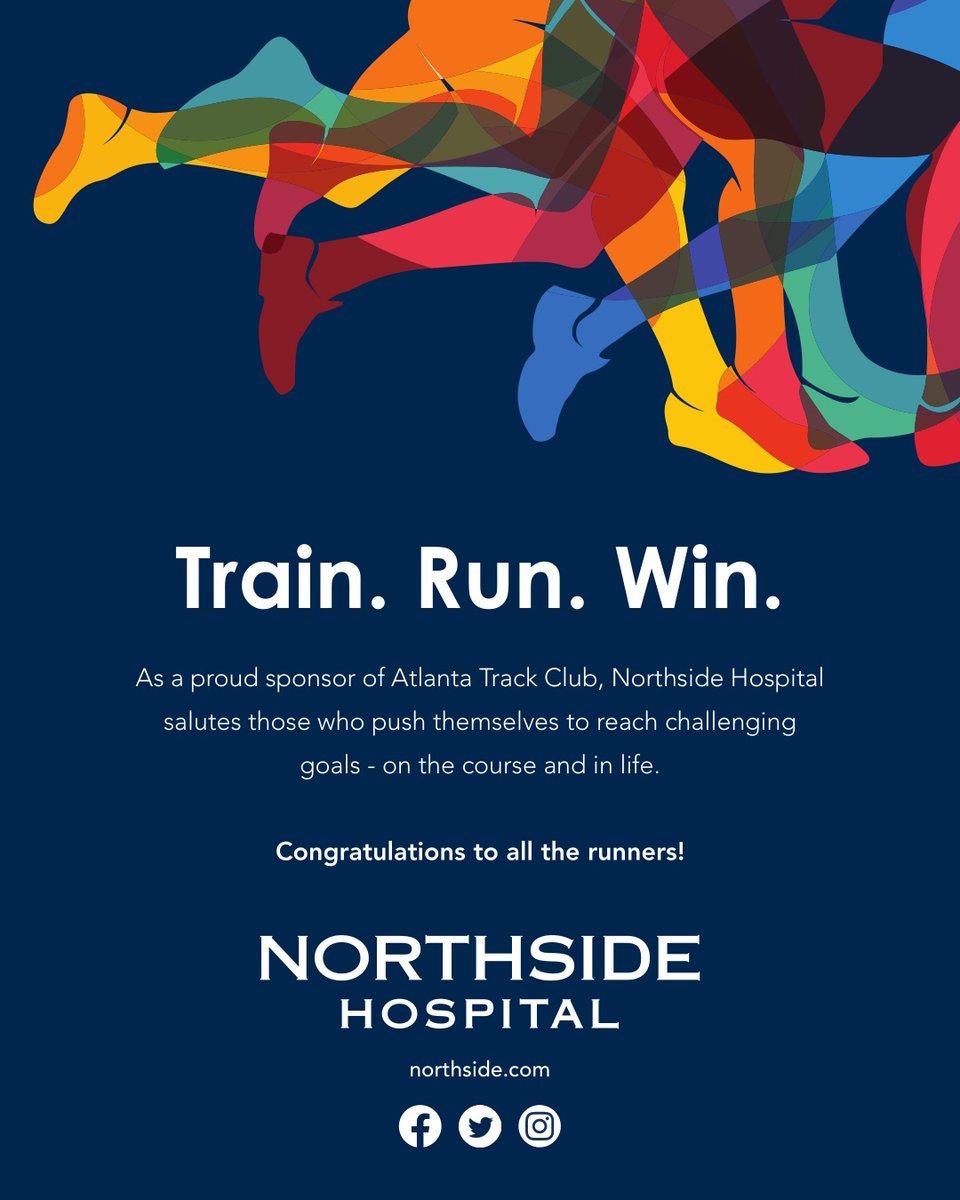 NorthsideHosp's tweet photo. 🎉Join us and the @ATLtrackclub in cheering on everyone who ran our virtual 5k.🎉  #AW5K https://t.co/TIYbbBZDCD