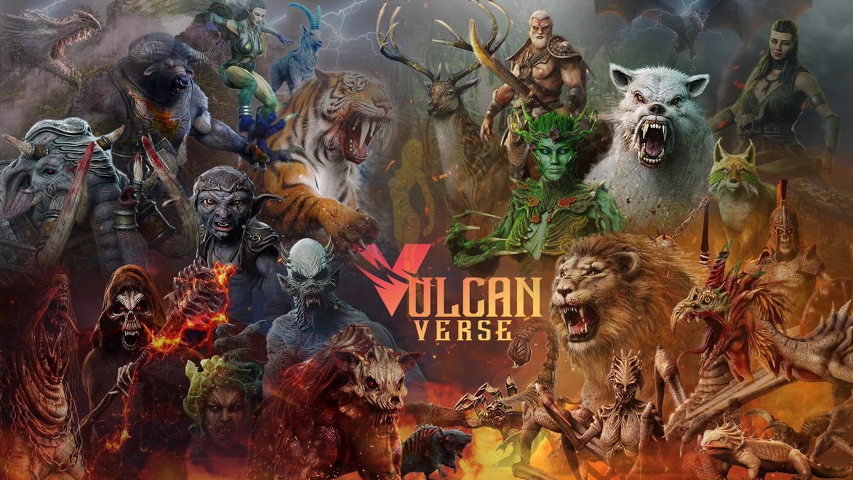 VulcanVerse's tweet photo. The first 24 Vulcanites of VulcanVerse. Hungry, strong, beastly and fiercely loyal. 

Who will be your companion? 

#ForgeYourWorld https://t.co/aJ1oM2eNjx