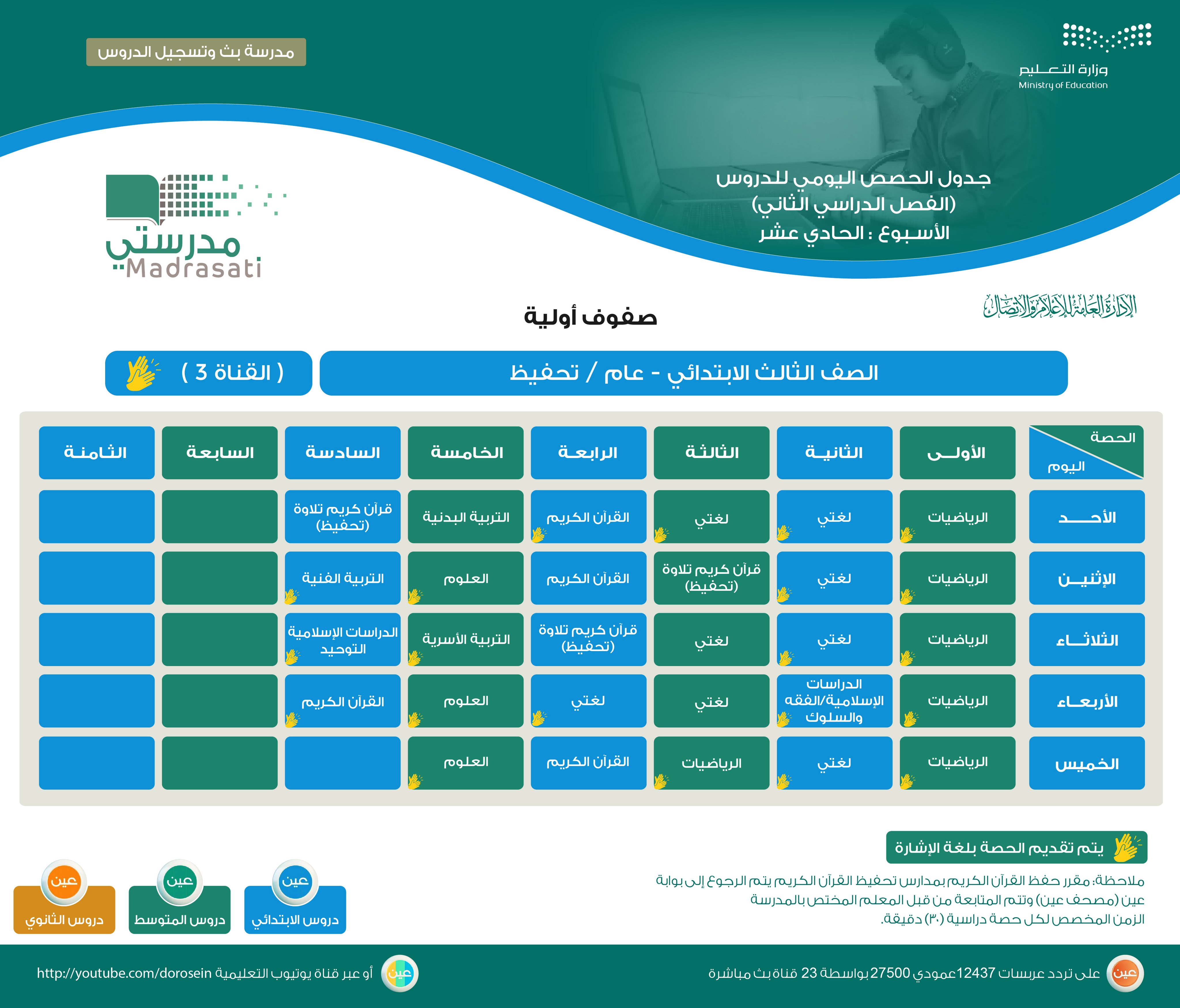 اوقات الدراسة عن بعد في رمضان