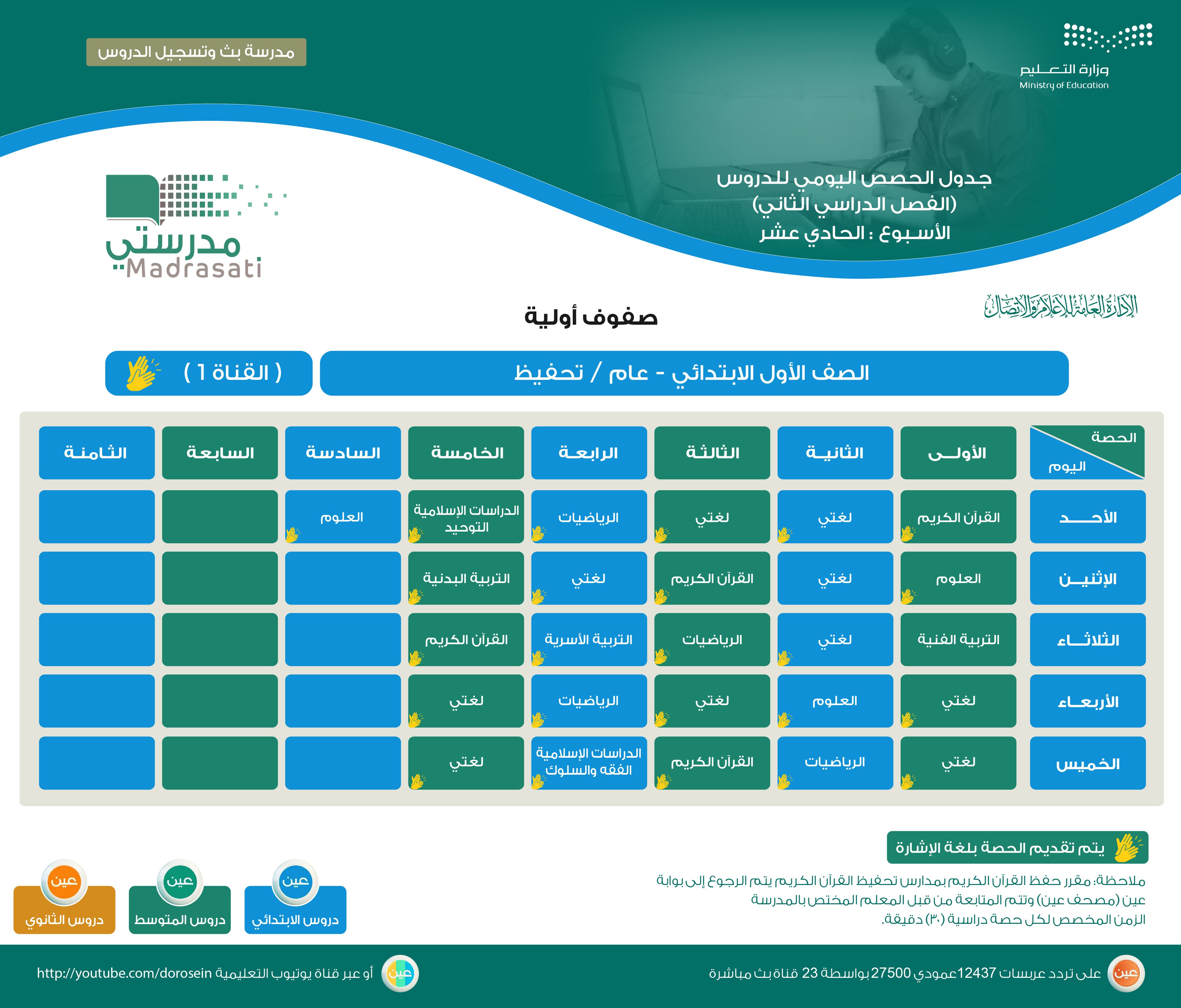 اوقات الدراسة عن بعد في رمضان