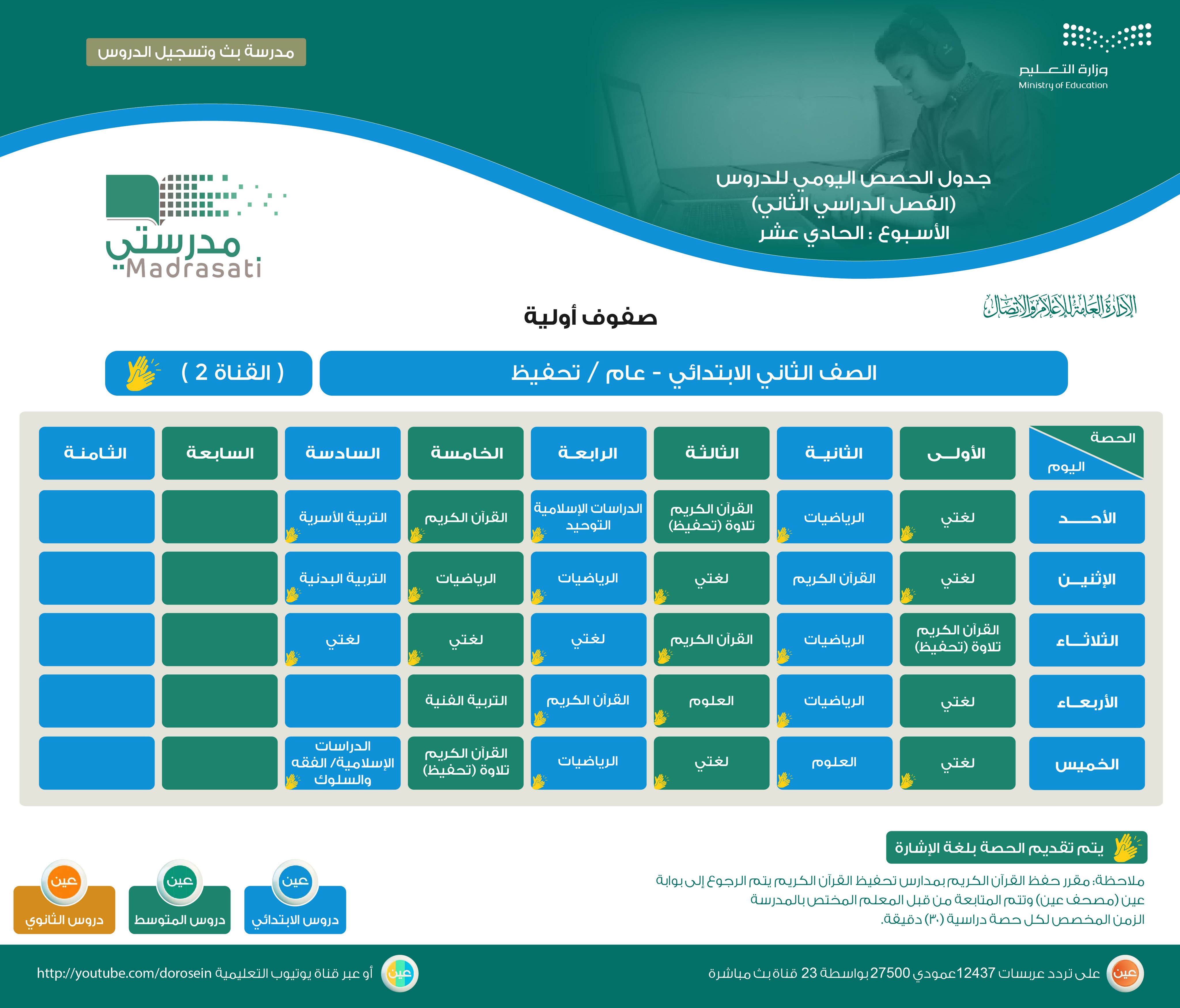 اوقات الدراسة عن بعد في رمضان