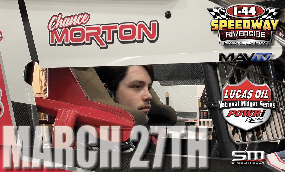 IT’S RACE DAY for <a href="/ChanceMorton_7m/">Chance Morton</a>! 

Night 2 of the 8th Annual Turnpike Challenge at @I44SpeedwayOKC with <a href="/POWRi_Racing/">POWRi Racing</a>. Chance was on the move last night in the main event and he looks to improve at tonight’s event. 

Watch live on @MAVTVplus.