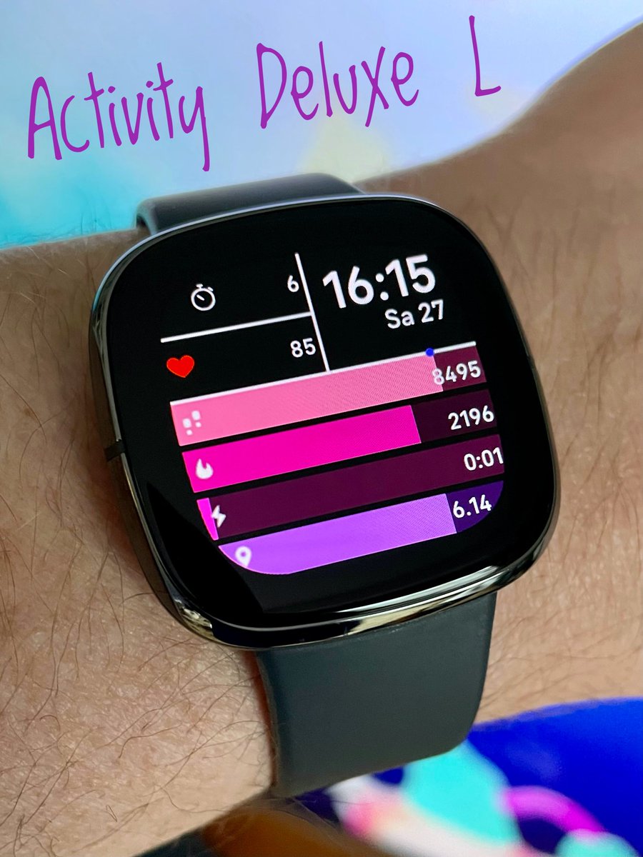 DANdFRA's tweet image. Super vibrant “Activity Deluxe L” #watchface #clockface by Mayer Studios @mayerdevstudios for #Fitbit #fitbitversa3 #fitbitsense #fitbitversa2 #fitbitversa #made4fitbit