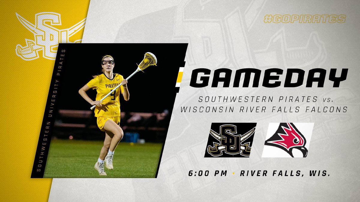 SUPiratesWLAX's tweet photo. #GAMEDAY | @SUPiratesWLAX
🆚 @UWRFFALCONS
⏰ 12:00 PM
📍 River Falls, Wis.
📺📊 https://t.co/9I2RKNftIk https://t.co/qFwUqbegin