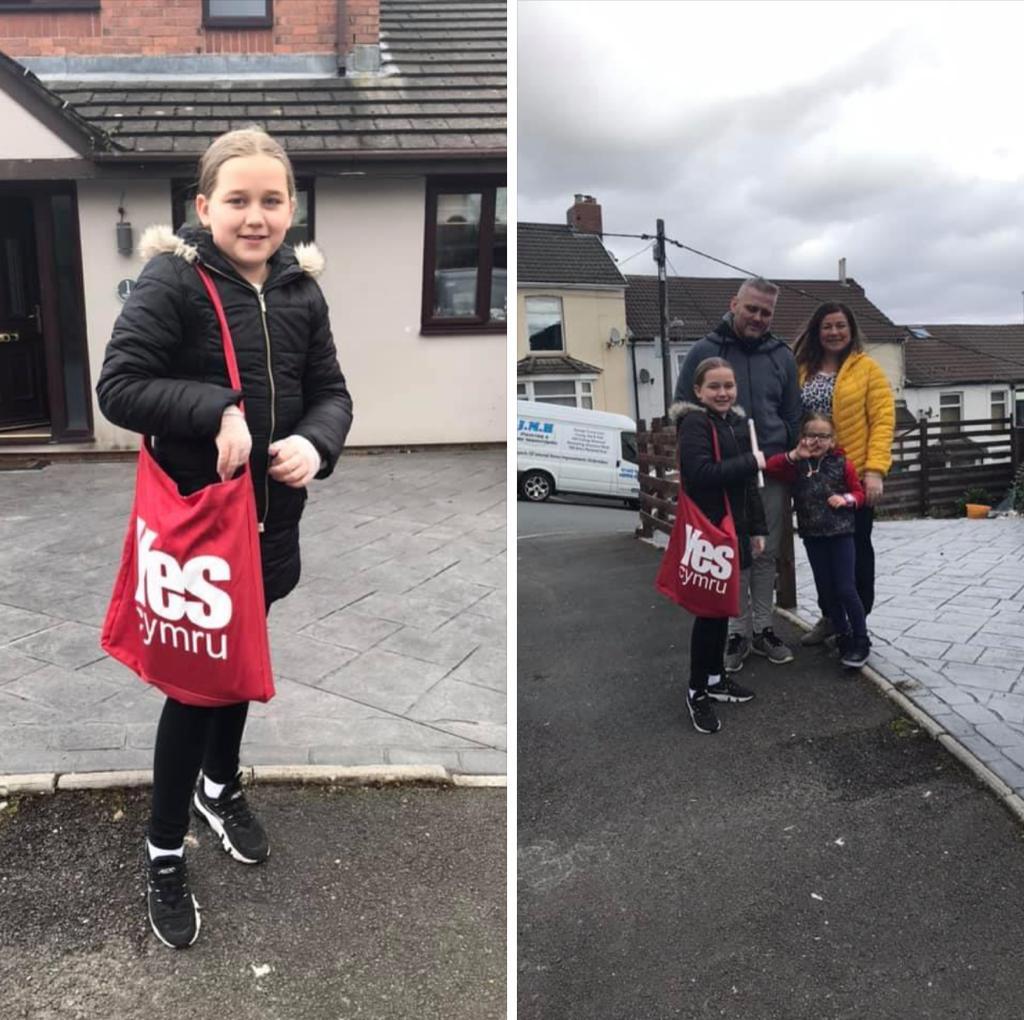Team Two out in #Hengoed and #CefnHengoed delivering hundreds of <a href="/YesCymru/">YesCymru</a> newspapers
Great work by Elena, Mila, Hafwen and Mark. #annibyniaeth #indyWales