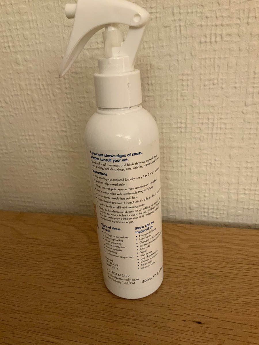 diamondbertie's tweet photo. Lovely to chat with you all
As promised here is the spray I used for Bertie when he was anxious
e: info@petremedy.co.uk
Pet Remedy TQ2 7AT
#BTPpsse
I hope this helps https://t.co/m901LvSI7U