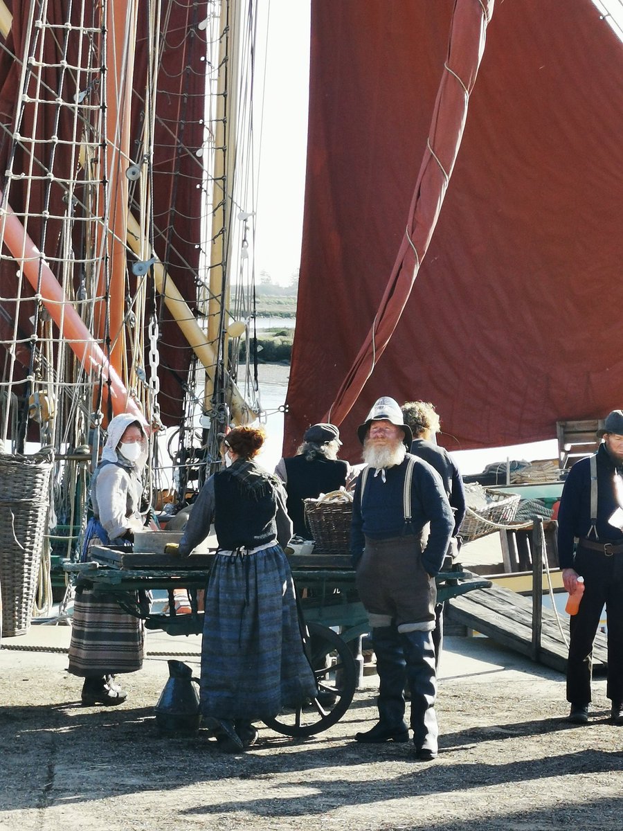 On the set of The Essex Serpent in Maldon. Amazing to see a place transformed by a film crew, everyone in period costumes, but wearing face masks and shields.
Claire Danes and Tom Hiddleston, were literally inside plastic bubbles in their minivans when they arrived.