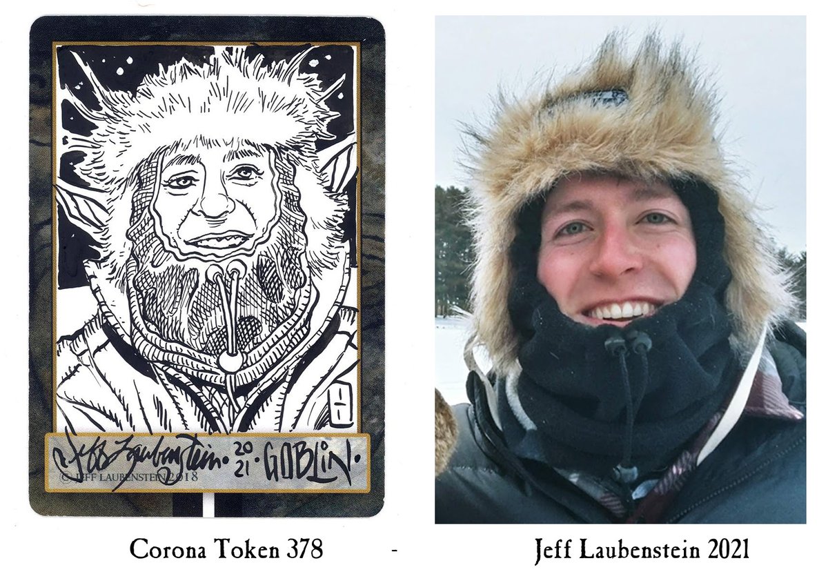 IllustratorJeff's tweet photo. Saturday brings a blast from the past. Late winter 2020 . Ice fishing, Fireball swigging, bonfire feeding fun from the Northwoods of Wisconsin. Say hello to #CoronaToken #378. & the memory of a great party up north. #StarCityGames, #MTG, #MTGcustomToken, #Goblin #GoblinToken #CFB https://t.co/vp0TLmkYTZ