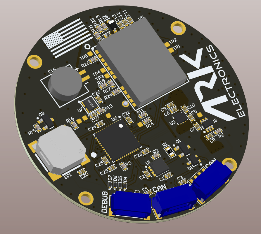 alexklimaj's tweet photo. ARK GPS is out to fab! It will run open source @PX4Autopilot with the UAVCAN bootloader for simple firmware upgrading over CAN from the autopilot running PX4. It includes a Ublox M9N, IMU, magnetometer, barometer, buzzer, and safety button.
#opensource #px4 #drones #gps #uavcan https://t.co/q9KxtLXjLY