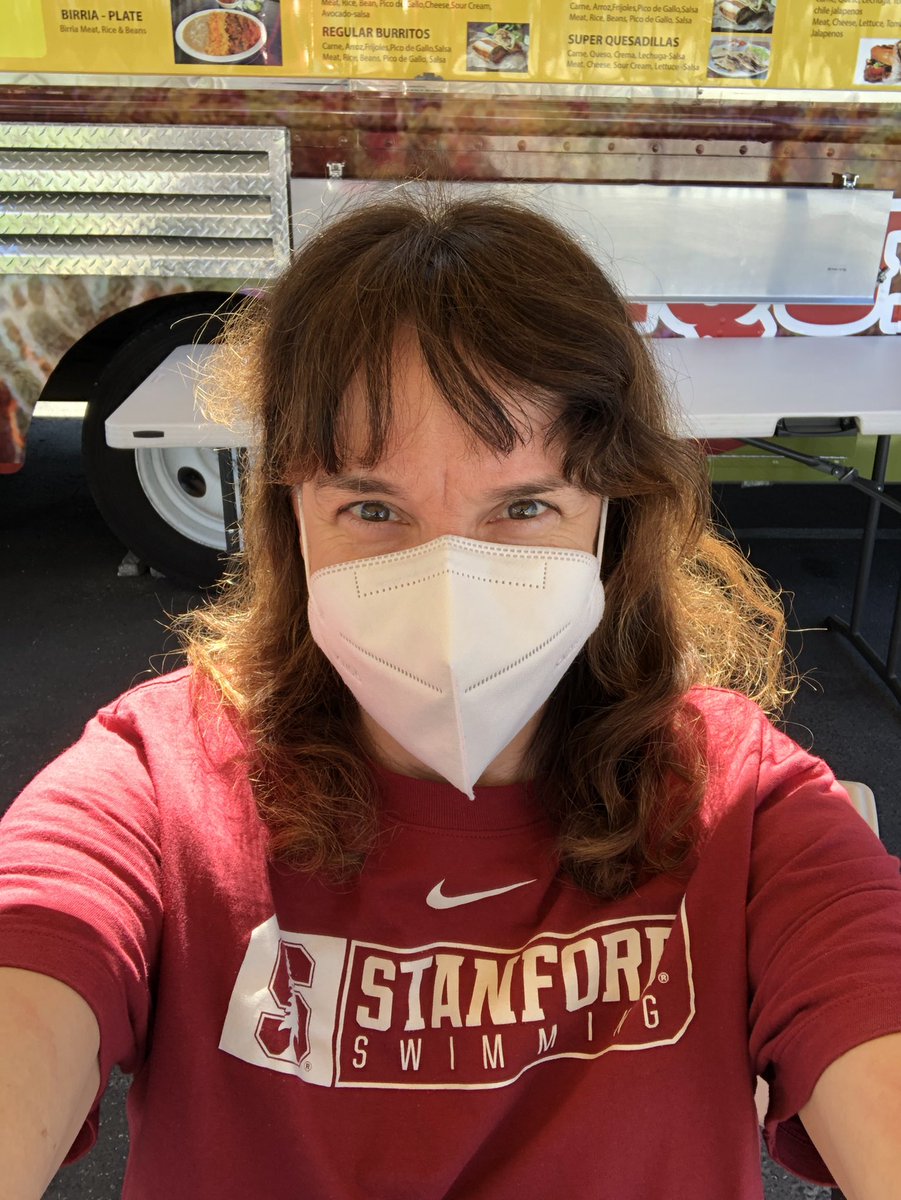 DCGirlKayla's tweet photo. Trying a new taco truck while repping for @stanfordmswim ! 🌮🏊🏼♂️ Because... #SwimmingandTacos ... it’s a THANG. https://t.co/BydwCvZnnC